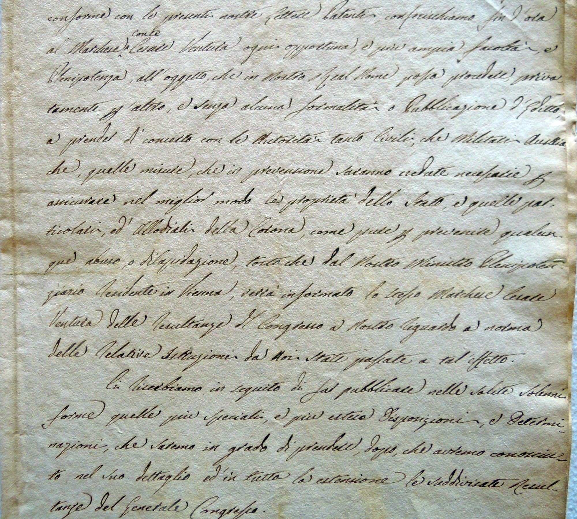 Cesare Ventura delegato al Congresso